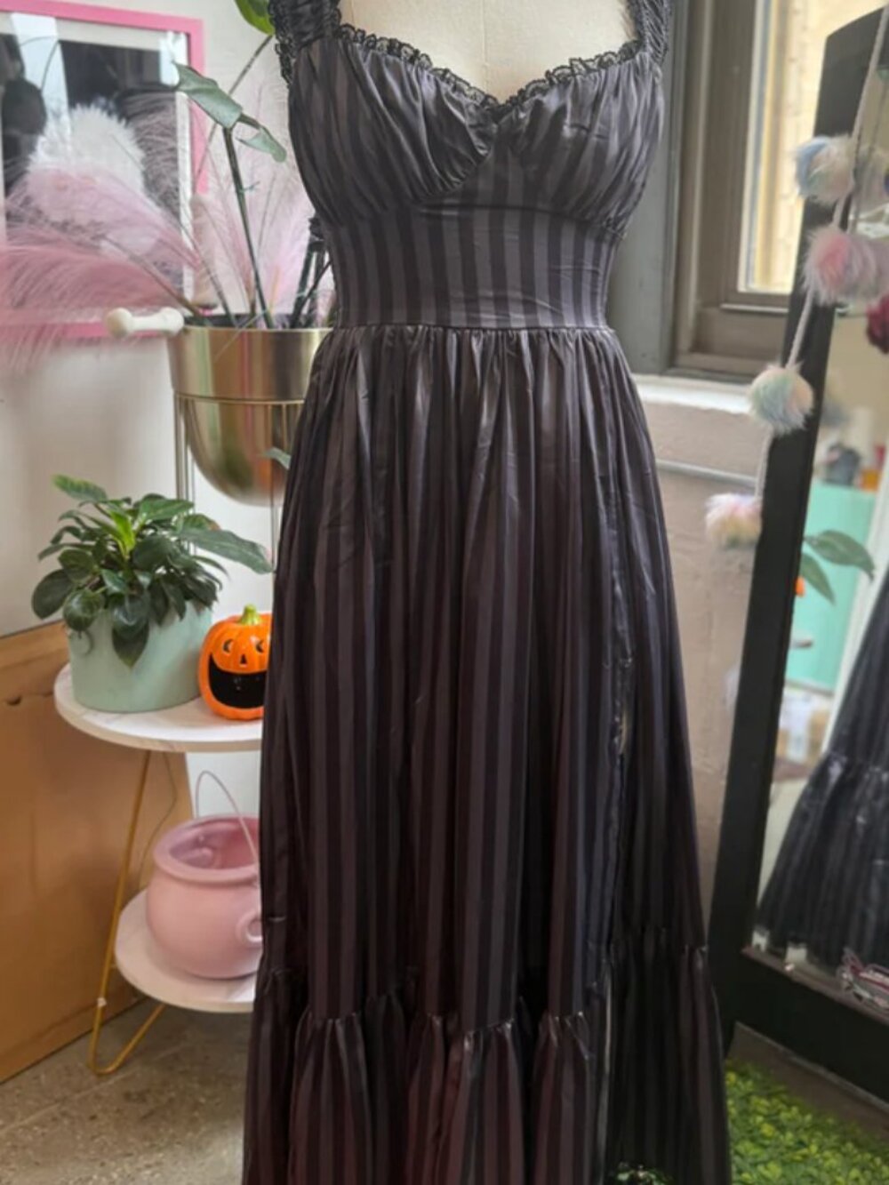 Wax Poetic Clothing - Cosette Dress Shadow Stripe